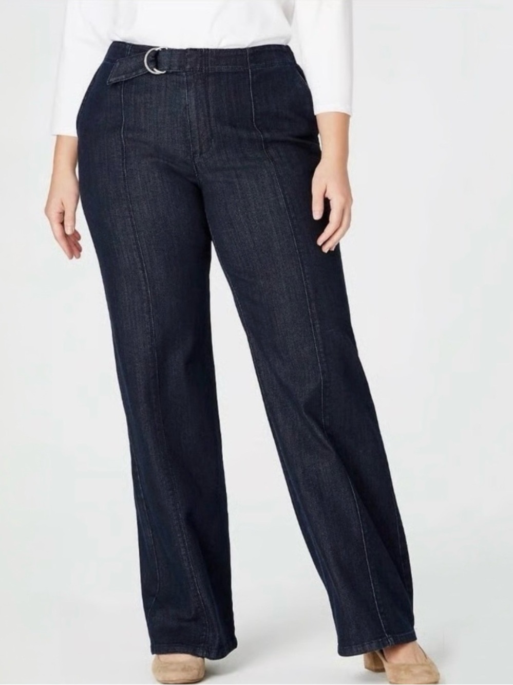 J. Jill Denim Metropolitan Full Leg Jeans Dark Wash Size 12 - Picture 2 of 11
